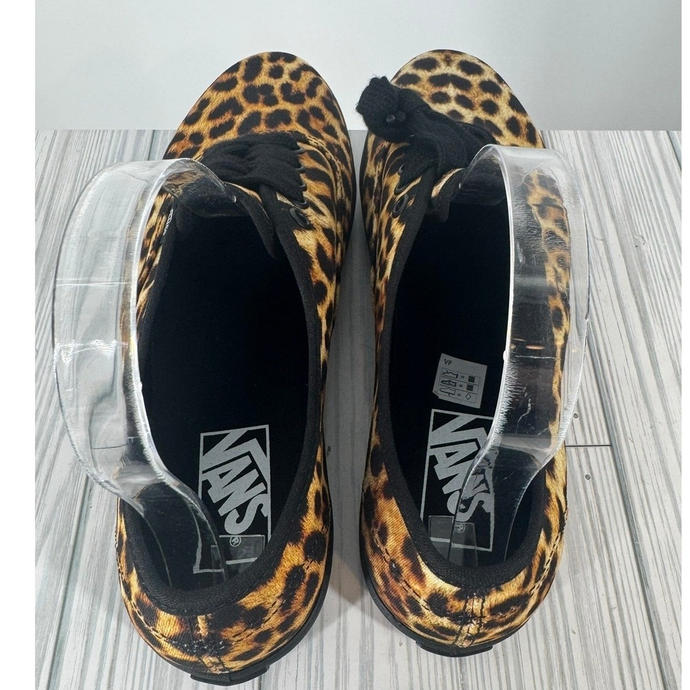 Vans Authentic Lowpro Leopard Print Black Sneakers Womens 10 Mens 8.5 Low Top - Picture 5 of 8